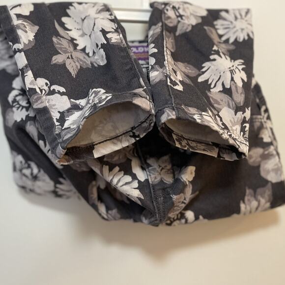 Old Navy Girls Floral Rockstar Jeggings Crop Size 7 Regular - Picture 6 of 11